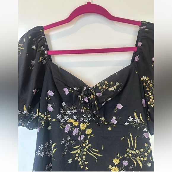 NWT Steve Madden Floral Black Dress Sz S - Picture 4 of 9